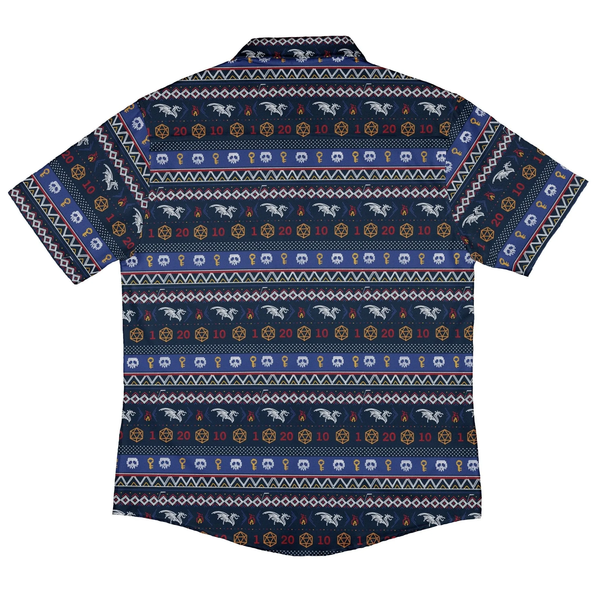 Ugly Christmas Sweater DND Adventure Button Up Shirt