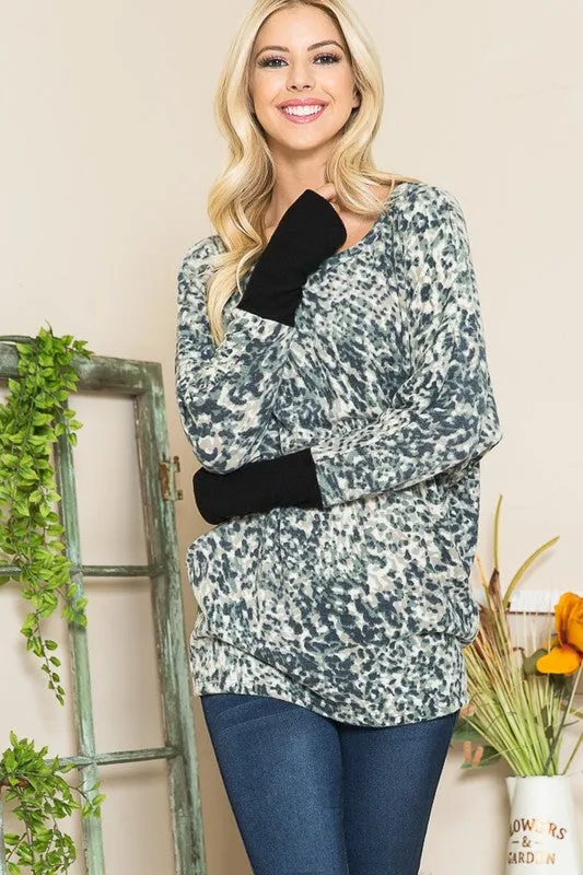 Ultra Soft Dolman Thumbhole Sweater