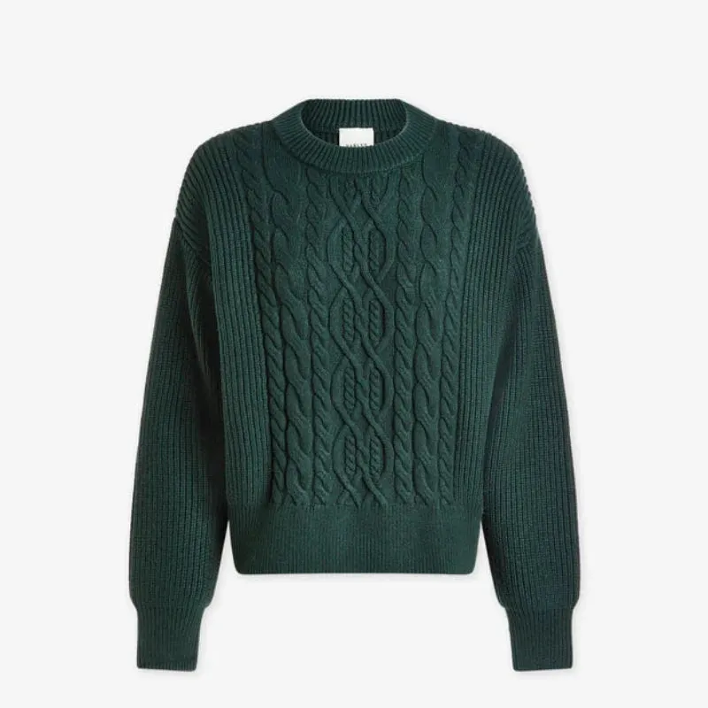 Varley Mondain Cable Sweater - Dark Spruce