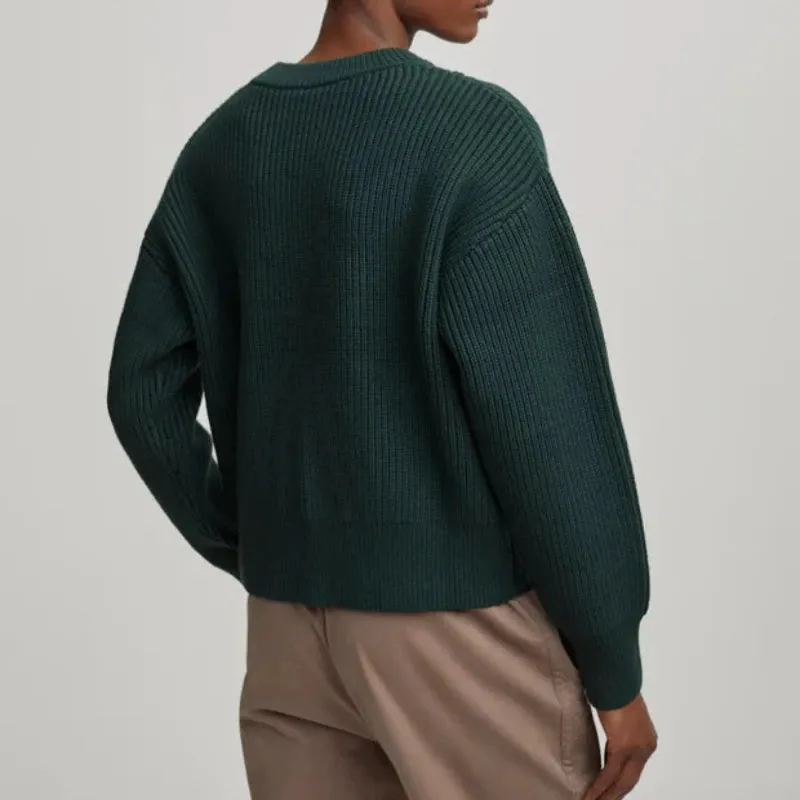 Varley Mondain Cable Sweater - Dark Spruce