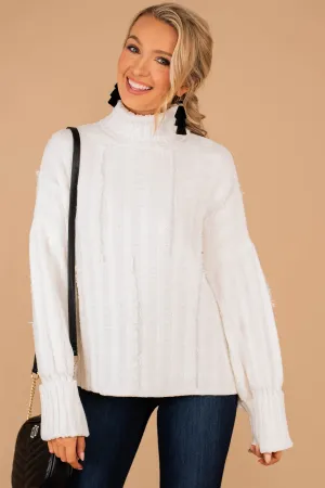 What I Know Cream White Turtleneck Sweater