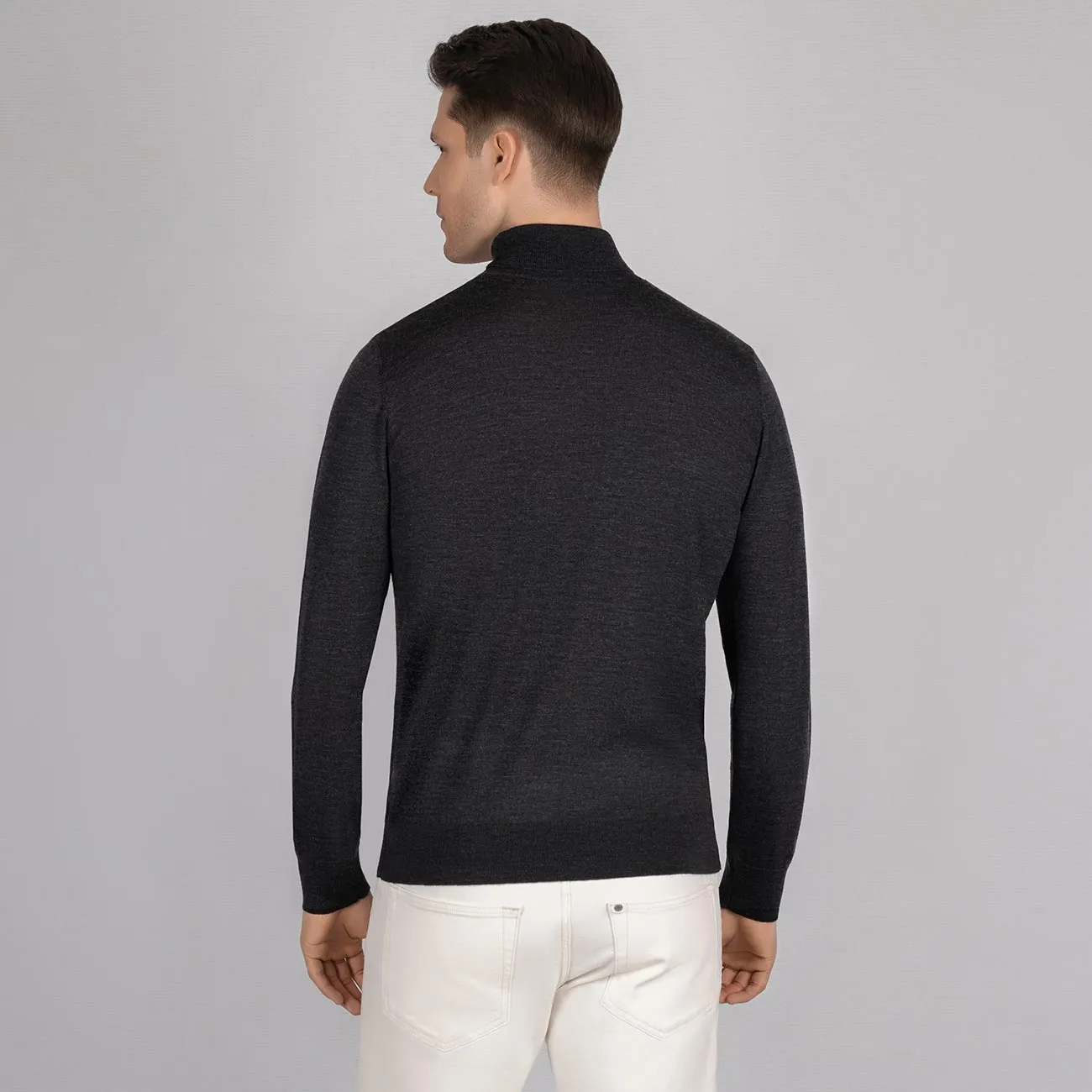 Wool Pullover Light Turtleneck Men